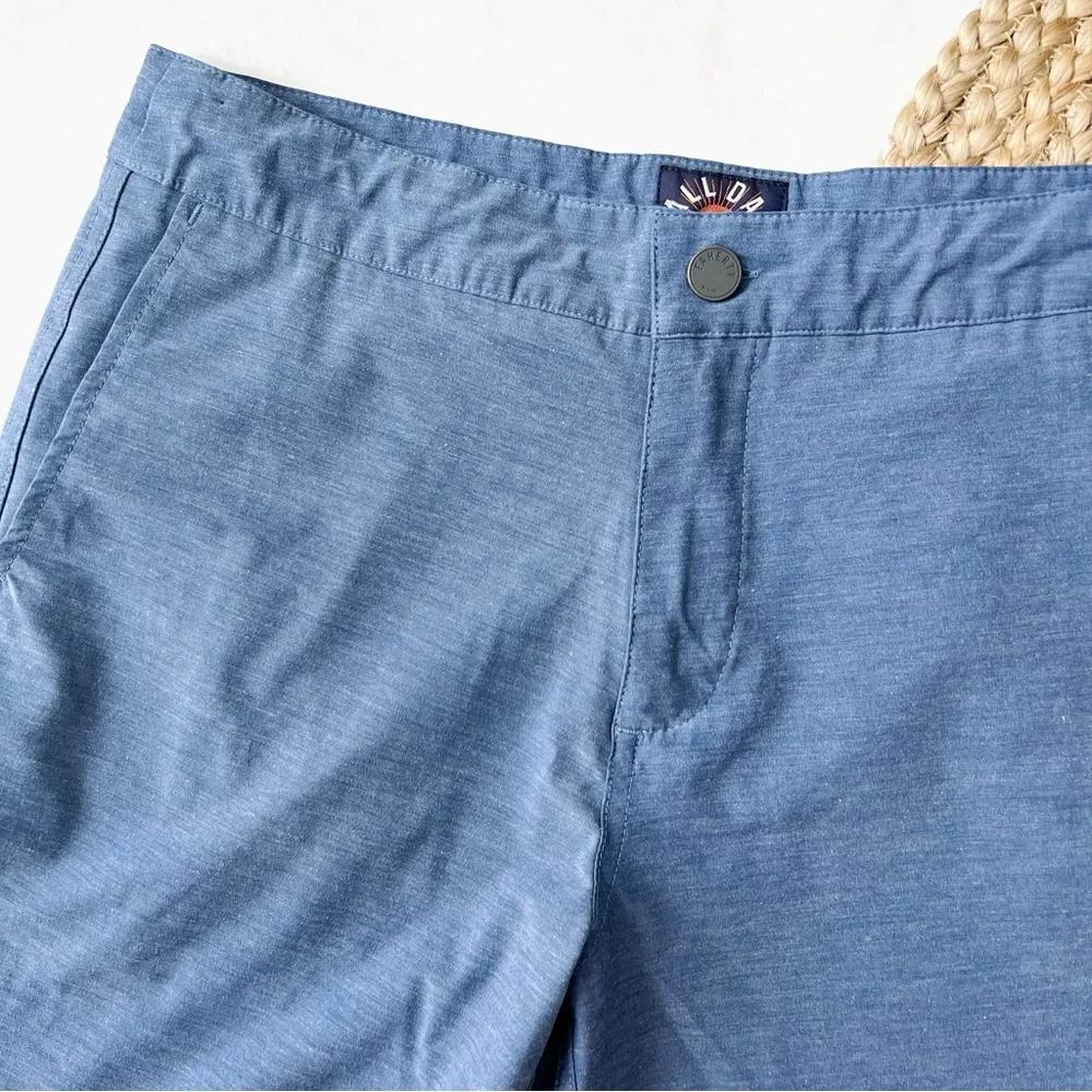 Faherty Blue Flat Front Men Shorts